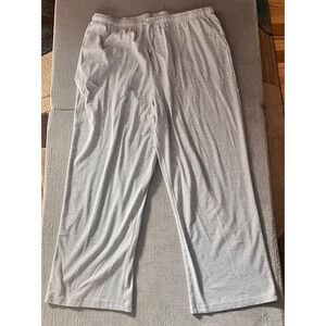 Woman Within Gray Wide Lounge Pants Plus Size 3X Tall Elastic Waist Drawstring